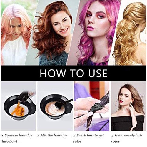 Uleade 20 Pieces Hair Dye Coloring Kit, Hair Tinting Bowl, Dye Brush, Ear Cov...