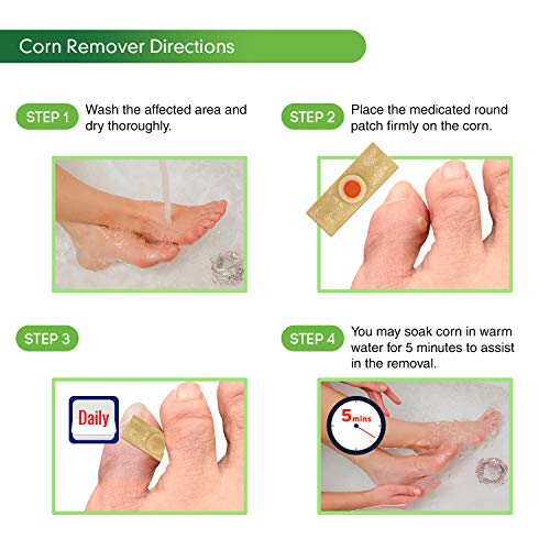 Corn Remover, 24 Corn Remover Pads, Toe Corn and Callus Removal, Corn Treatme...