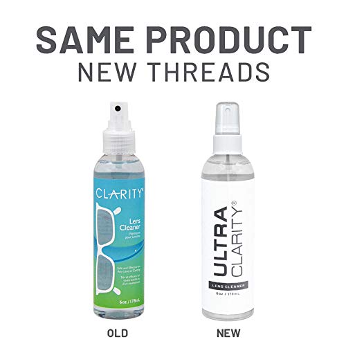 ULTRA CLARITY Eyeglass Lens Cleaning Spray 3-Pack, Three 6 oz Sprays, Glasses...