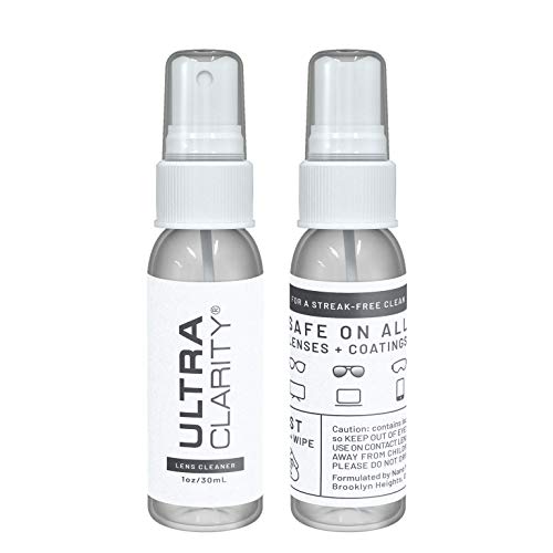 ULTRA CLARITY Eyeglass Lens Cleaning Spray 7oz Value Pack, 1oz Spray, 6oz Ref...