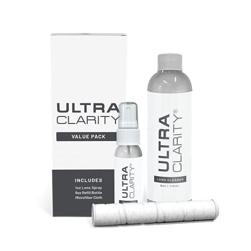 ULTRA CLARITY Eyeglass Lens Cleaning Spray 7oz Value Pack, 1oz Spray, 6oz Ref...