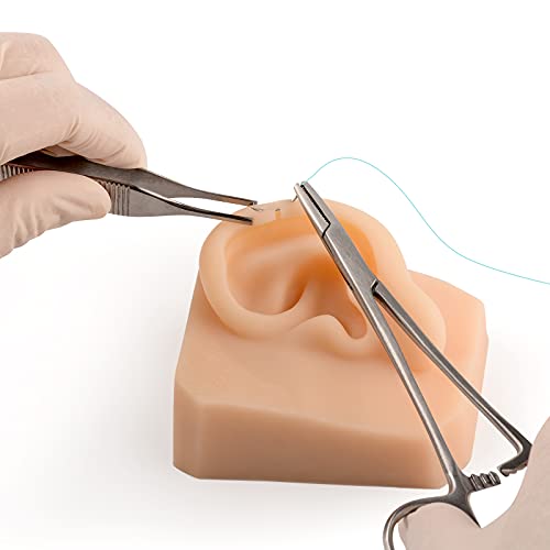 Ultrassist Soft Silicone Left Ear for Practicing Suture, Silicone Flexible Mo...