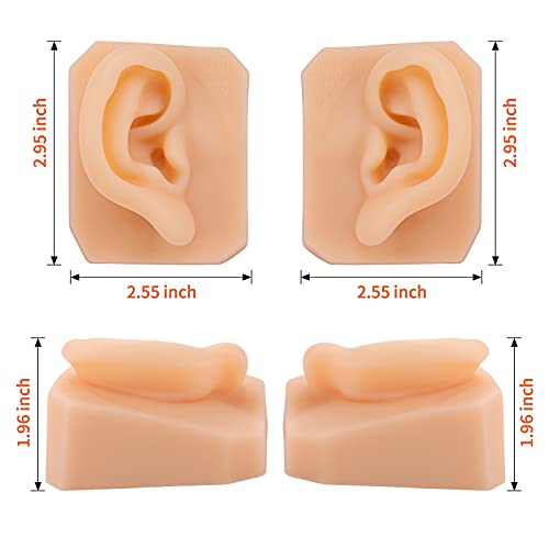 Ultrassist Soft Silicone Left Ear for Practicing Suture, Silicone Flexible Mo...