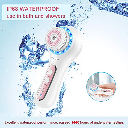 UMICKOO Facial Cleansing Brush,Rechargeable IPX7 Waterproof with 5 Brush Head...