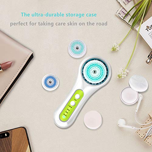 UMICKOO Facial Cleansing Brush,Rechargeable IPX7 Waterproof with 5 Brush Head...