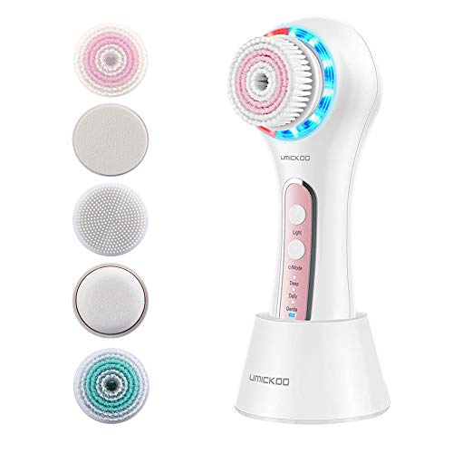 UMICKOO Facial Cleansing Brush,Rechargeable IPX7 Waterproof with 5 Brush Head...