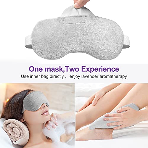 Lavender Eye Mask, Aromatherapy Weighted Eye Mask for Dry Eyes, Sleep Mask fo...