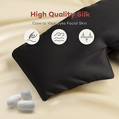 Silk Sleep Mask, Umisleep Eye Mask for Sleeping, Lightweight Blocking Light S...