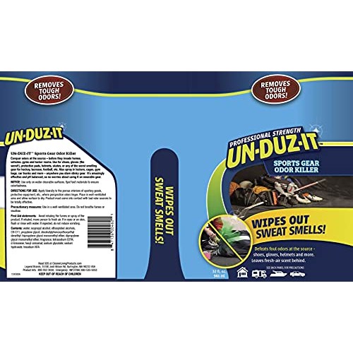 UN-DUZ-IT Sports Gear Odor Killer, Professional Strength Odor Eliminator for ...