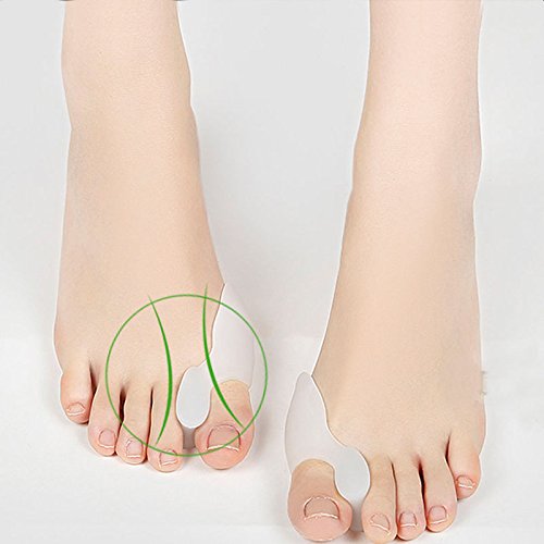 UNAKIM--1Pair Silicone Gel Toe Spacer Separator Straightener Spreader Bunion ...