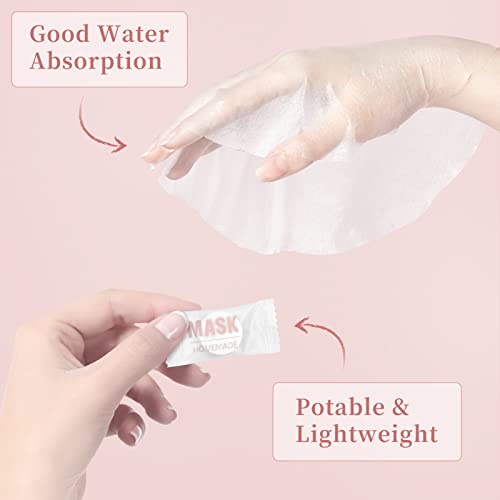 Unaone Compressed Facial Mask Sheet, 100 Count Disposable DIY Natural Face Co...