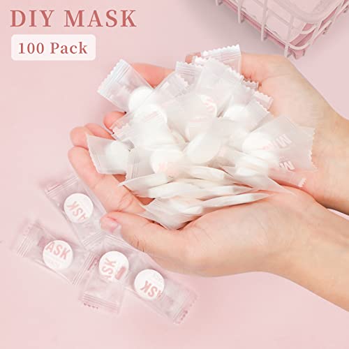 Unaone Compressed Facial Mask Sheet, 100 Count Disposable DIY Natural Face Co...