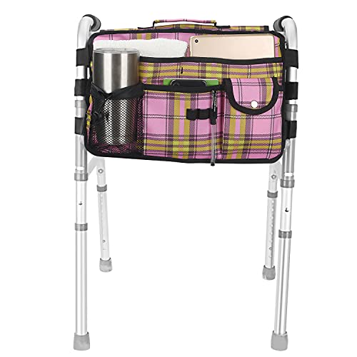 Double Sided Walker Bag, Walker Organizer Pouch Tote for Rollator and Folding...