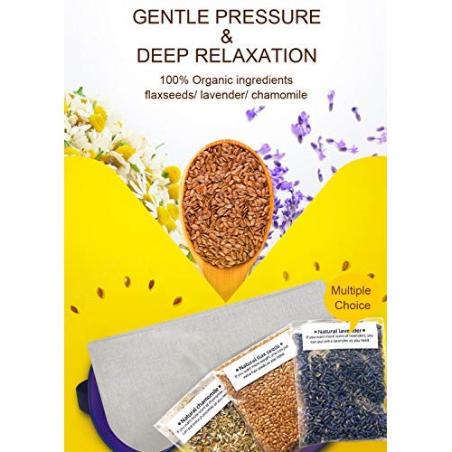 Silk Lavender Heated Eye Mask Weighted Sleep Pillow Microwave for Sleeping Ch...