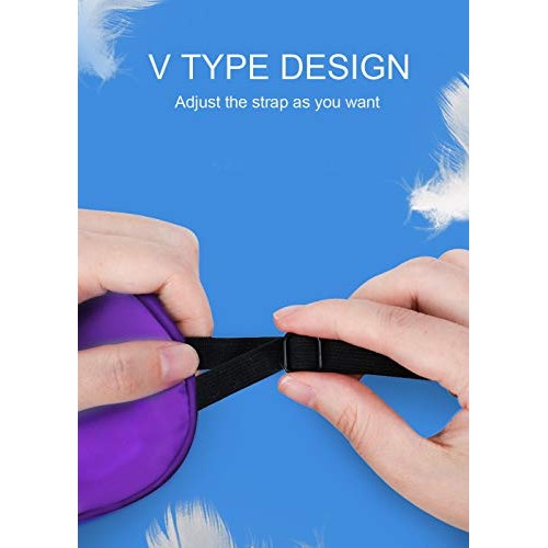 Silk Lavender Heated Eye Mask Weighted Sleep Pillow Microwave for Sleeping Ch...