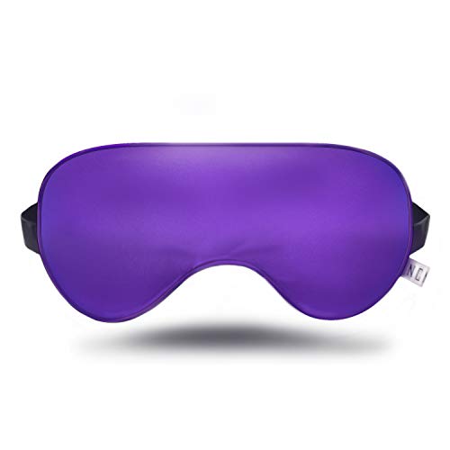 Silk Lavender Heated Eye Mask Weighted Sleep Pillow Microwave for Sleeping Ch...