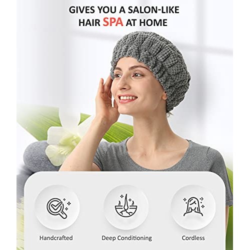 uncn Deep Conditioning Heat Cap Hair Steamer Microwavable Hot Cap for Steamin...