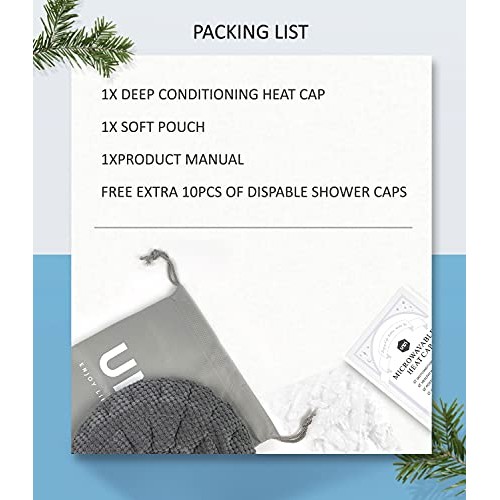 uncn Deep Conditioning Heat Cap Hair Steamer Microwavable Hot Cap for Steamin...