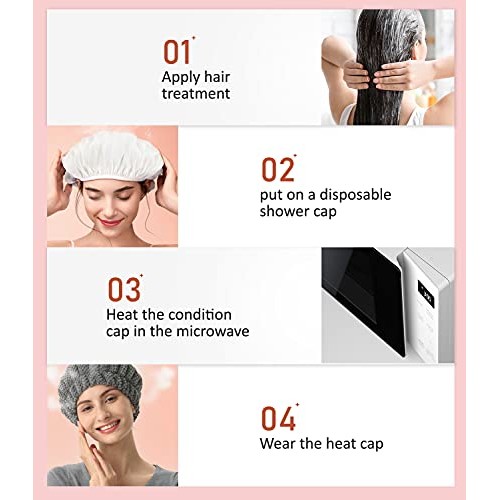 uncn Deep Conditioning Heat Cap Hair Steamer Microwavable Hot Cap for Steamin...