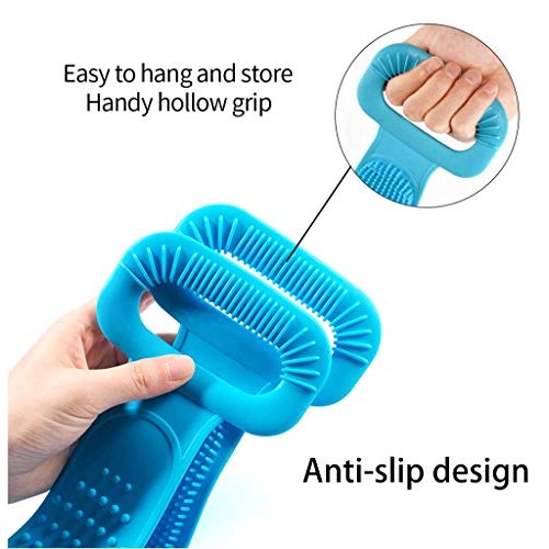 2 Pcs Silicone Back Scrubber for Shower,Silicone Body Scrubber for Men and Wo...