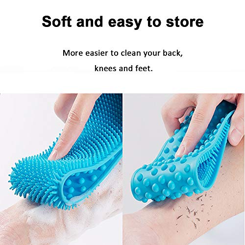 2 Pcs Silicone Back Scrubber for Shower,Silicone Body Scrubber for Men and Wo...