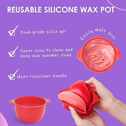 Unicornfun Wax Kit for Hair Removal - Digital Display Wax Warmer with 2.2LB R...