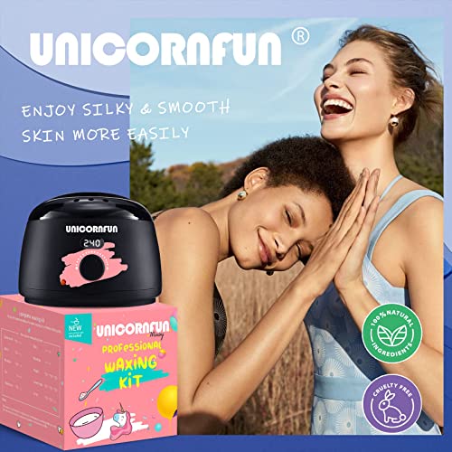 Unicornfun Wax Kit for Hair Removal - Digital Display Wax Warmer with 2.2LB R...