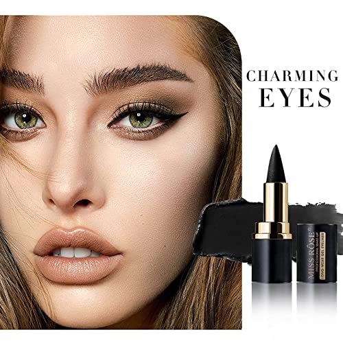 4 Color Gel Eyeliner, Cream Eyeliner Tool Smudge Proof and Waterproof Eyeline...