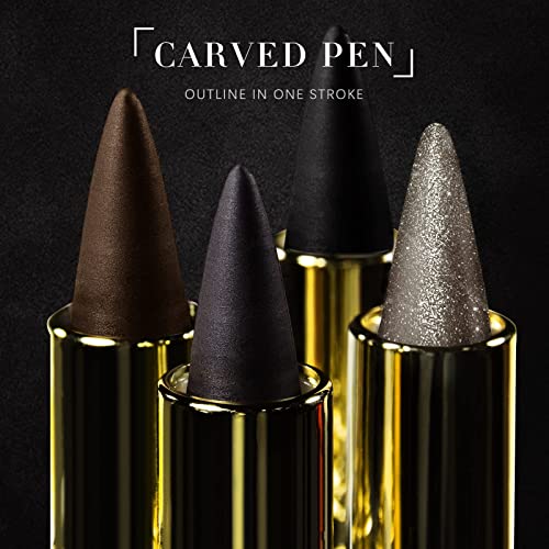 4 Color Gel Eyeliner, Cream Eyeliner Tool Smudge Proof and Waterproof Eyeline...