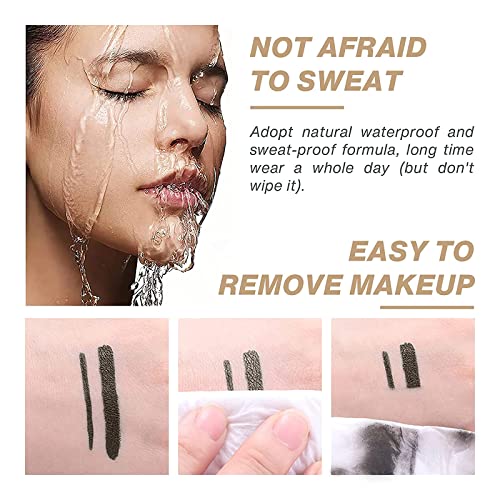 4 Color Gel Eyeliner, Cream Eyeliner Tool Smudge Proof and Waterproof Eyeline...