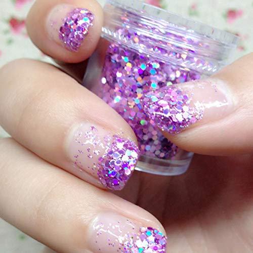 Unime Body Glitter 16 Colors Chunky Glitter for Body Face Hair Make Up Nail A...