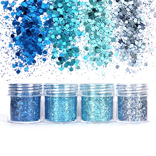 Unime Body Glitter 16 Colors Chunky Glitter for Body Face Hair Make Up Nail A...