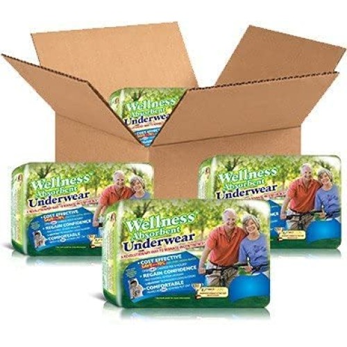 Unique Wellness Absorbent Underwear Case (Pull-Ups) Size XX-Large (60"–80" Wa...