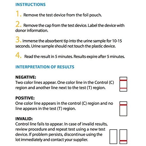 12 Panel Dip Card Test Kit, Pack of 5 Units, FDA Cleared, CLIA Waived and OTC...