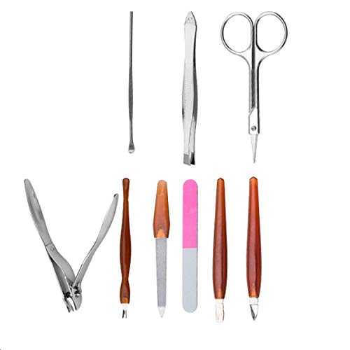 18pcs Makeup Brush Manicure Set Grooming Kit Nail Clippers Nail File Cuticle ...