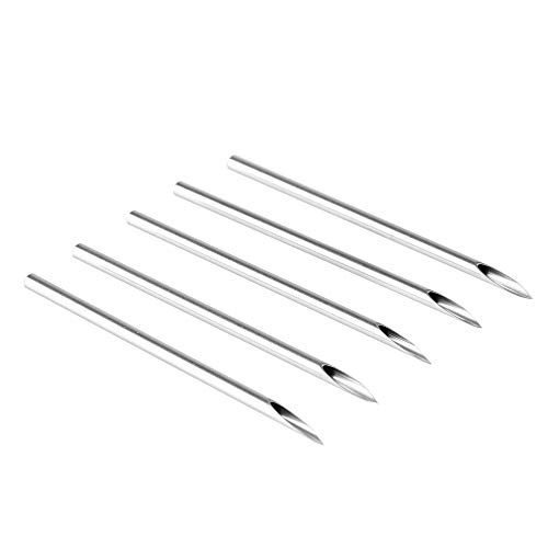 Chrontier 100PCS Body Piercing Needles 18G 1.0mm Gauge Sterilized Surgical St...