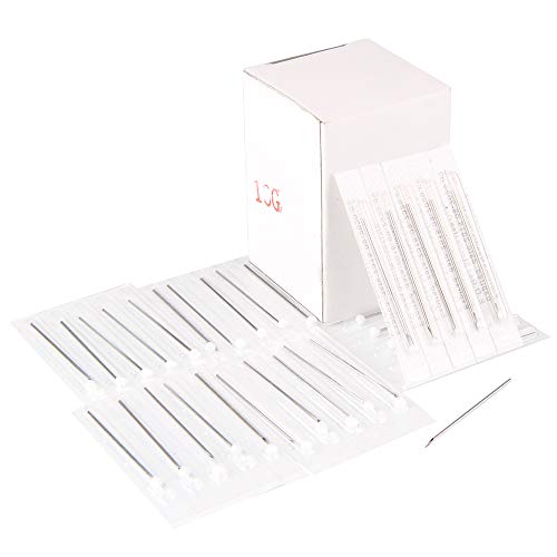 Chrontier 100PCS Body Piercing Needles 18G 1.0mm Gauge Sterilized Surgical St...