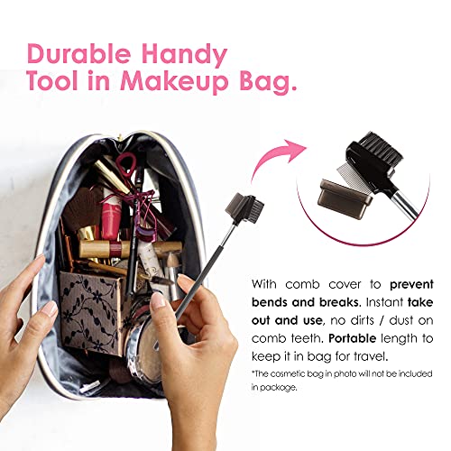 Chrontier Eyelash Brush Eyebrow Brush Spoolie Brush Eyelash Resuable Dual Com...