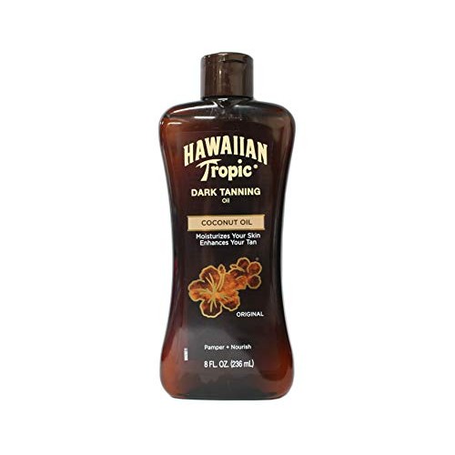 Hawaiian Tropic Dark Tanning Oil Original 8 oz (Pack of 2)
