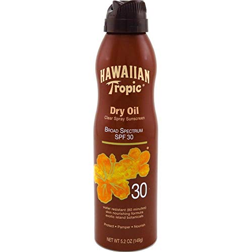 Hawaiian Tropic Protective Tanning Dry Oil Continuous Spray, SPF 30, 5.2 oz