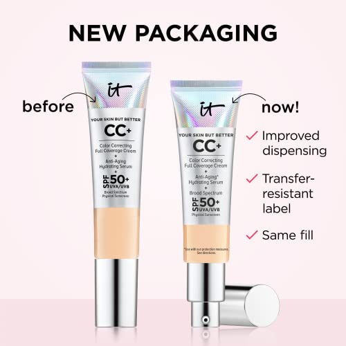 IT Cosmetics Your Skin But Better CC+ Cream, Medium Tan (W) - Color Correctin...