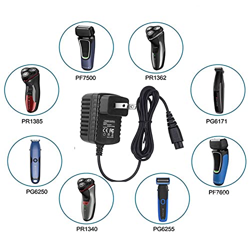 Power Cord for Remington Shaver HC4250 HC5870 PF7500 PF7600 Replacement Charg...