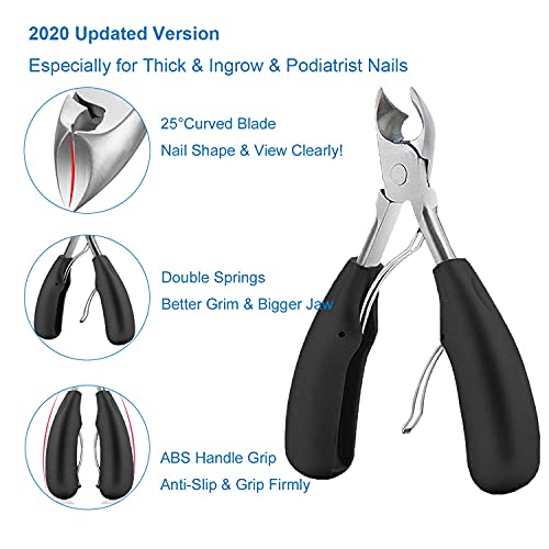 Thick Toenail Clippers, Mens Nail Clippers for Large Big Thick Nail and Toena...