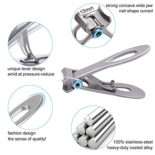 Thick Toenail Clippers, Mens Nail Clippers for Large Big Thick Nail and Toena...