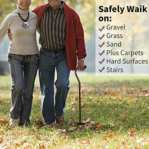 Quad Cane Adjustable Walking Cane with 4-Pronged Base Aid for Extra Stability...
