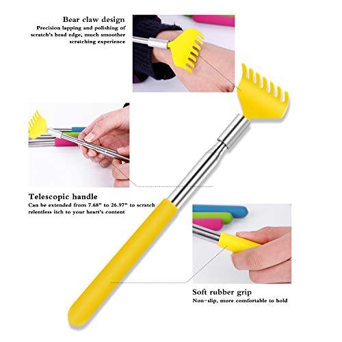 Back Scratcher UNOOE Back Scratchers for Men Women Metal Back Scratcher Retra...