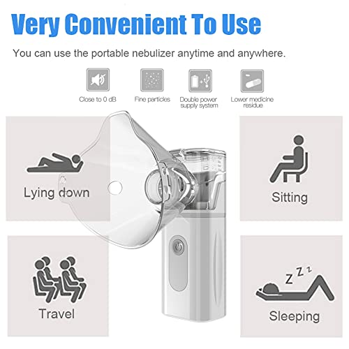 Portable Nebulizer, Cool Mist Steam Inhaler, Effective Handheld Mesh Nebulize...
