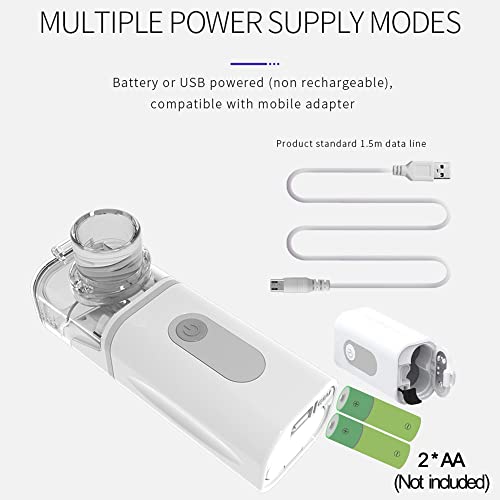 Portable Nebulizer, Cool Mist Steam Inhaler, Effective Handheld Mesh Nebulize...