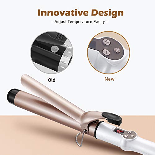 1.25 Inch Curling Iron Hair Curler with Ceramic Coating Barrel, Professional ...