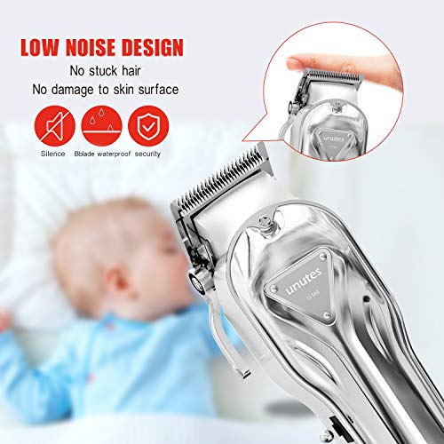 Unutes Hair Clippers for Men, Professional Rechargeable Cordless Hair Cutting...